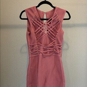 Antique pink bandage Bodycon party dress size L